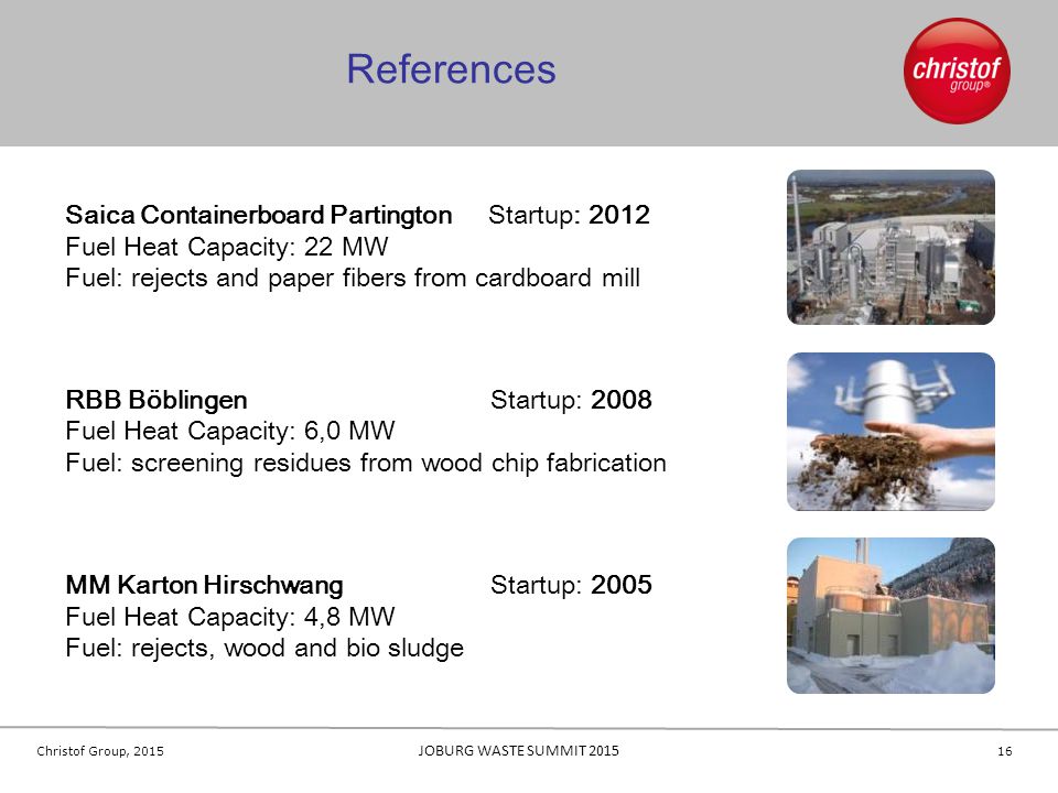 References Saica Containerboard Partington Startup: 2012