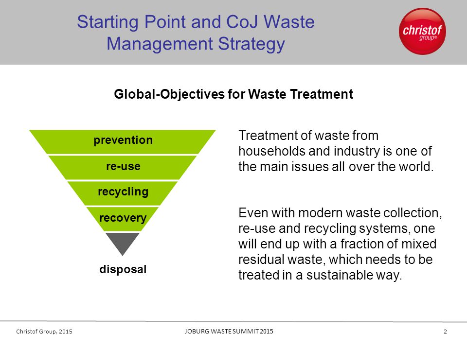 Global-Objectives for Waste Treatment
