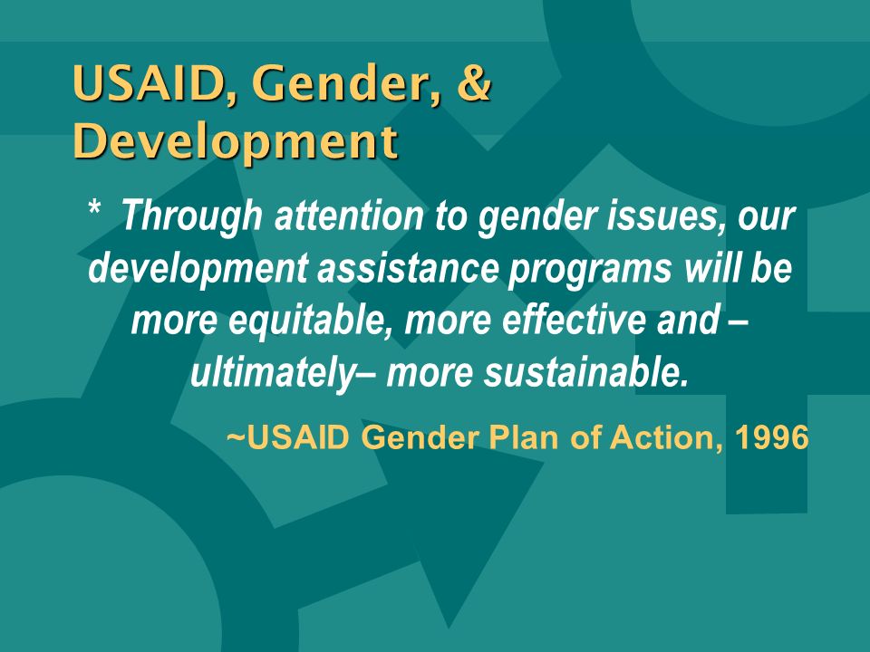 USAID, Gender, & Development