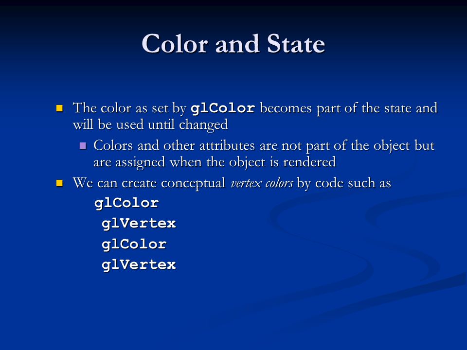 Glclearcolor Color Chart