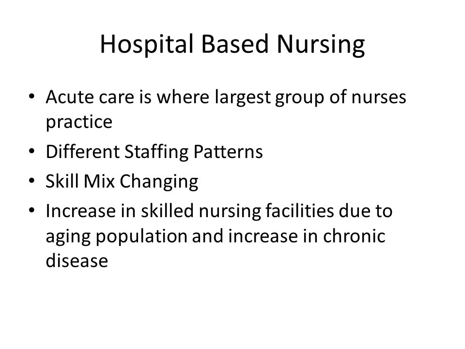 Hospital Based Nursing