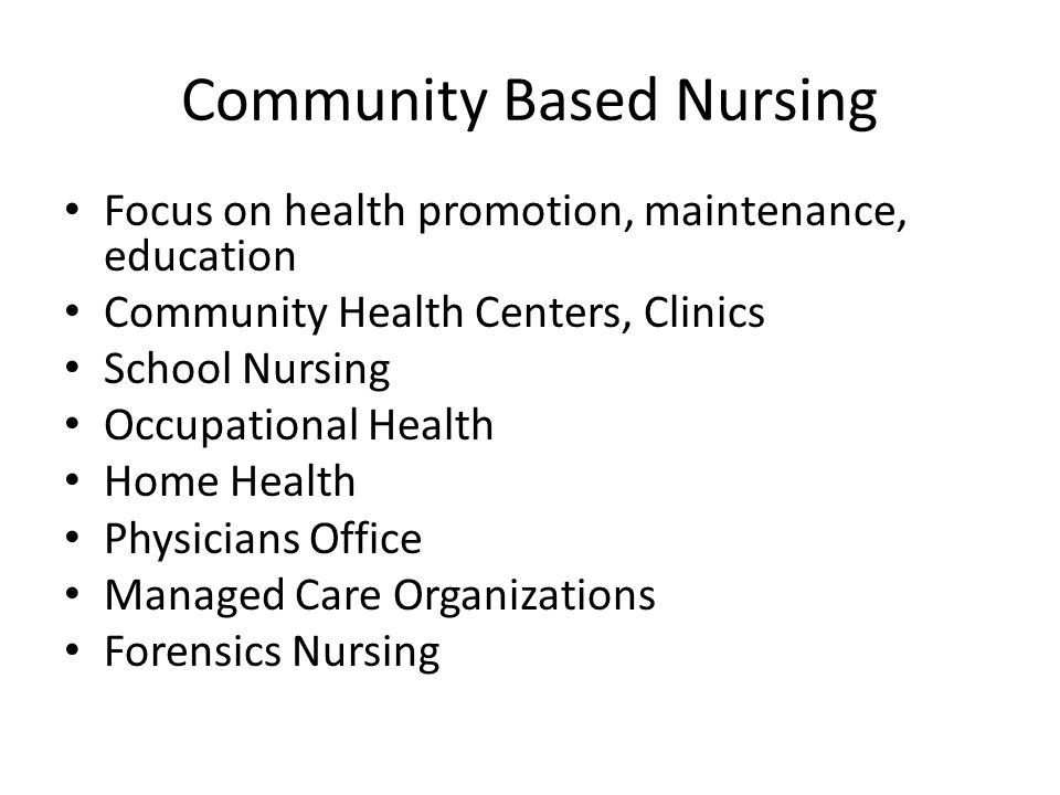 Community Based Nursing