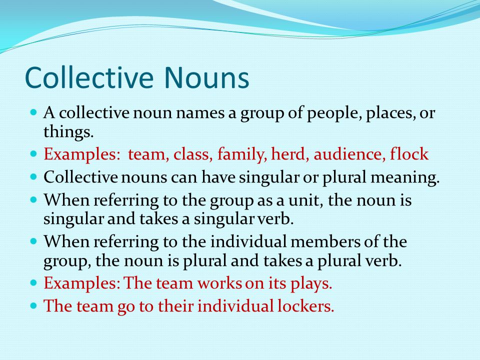 Collective nouns. Collective Nouns примеры. Group Nouns в английском языке. Collective Nouns в английском.