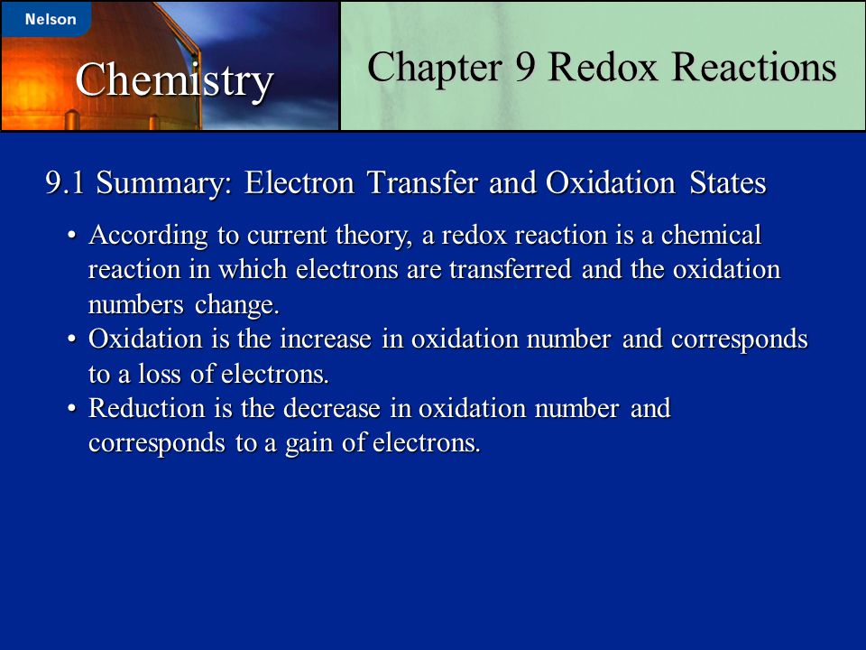 9.1 Summary: Electron Transfer and Oxidation States