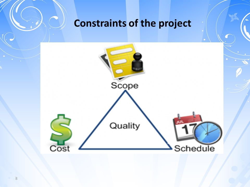 Constraints of the project
