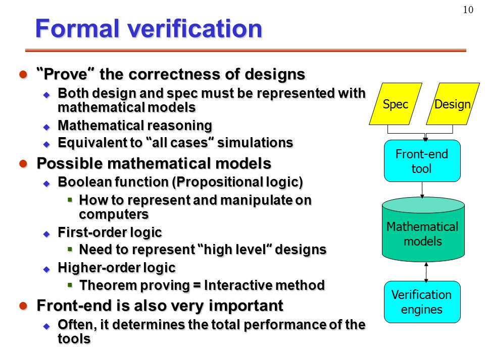 Formal verification of SoC designs (targeting logic verification only) -  ppt download