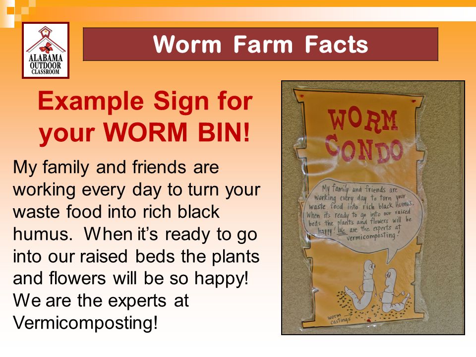Example Sign for your WORM BIN!