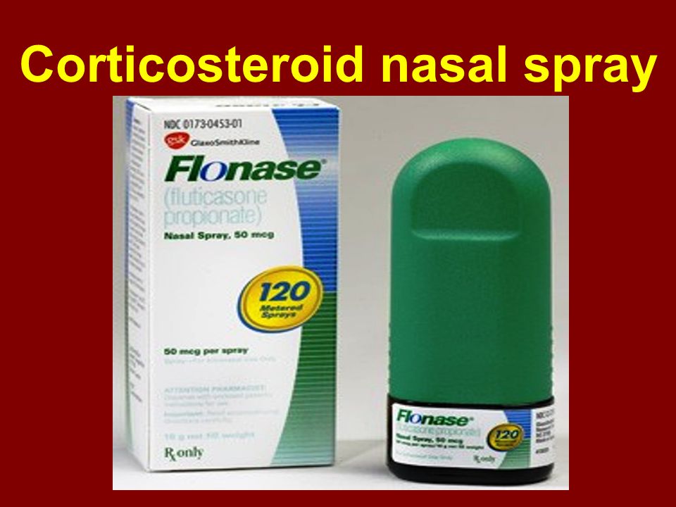 corticosteroid nose spray