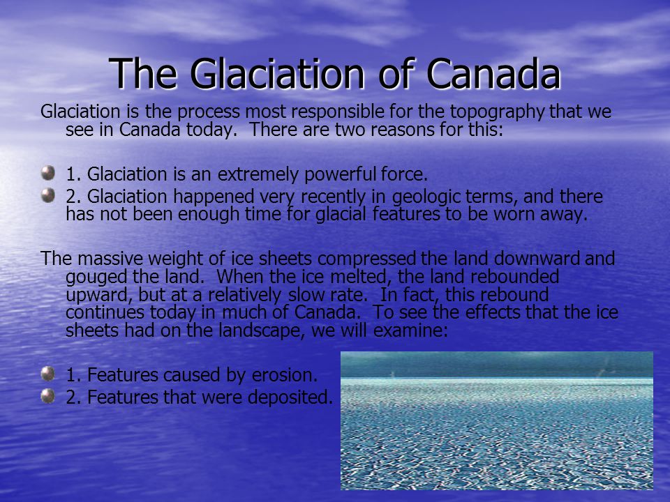 The Glaciation of Canada