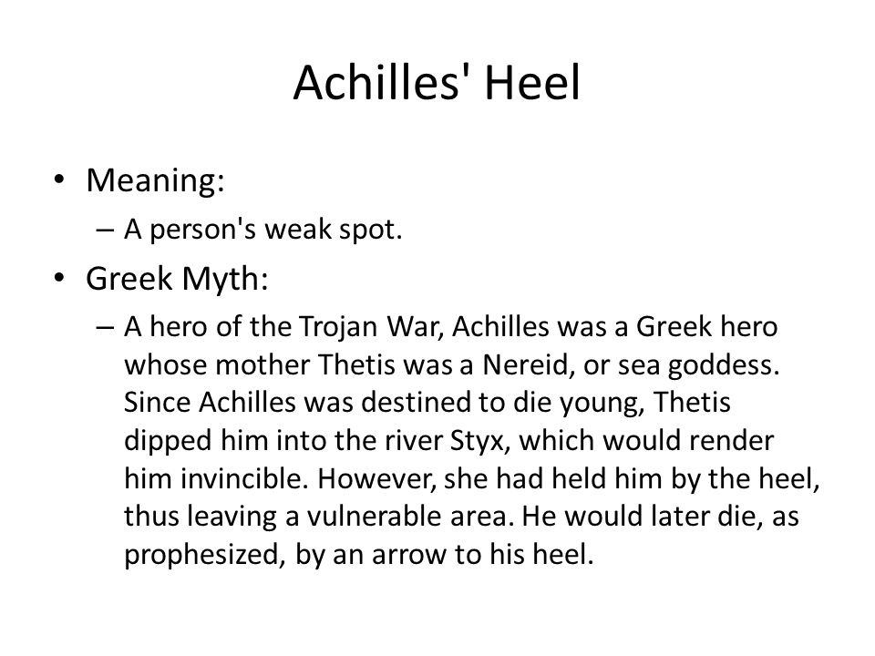 Achilles Heel: Where It Comes From and What It Means - YouTube