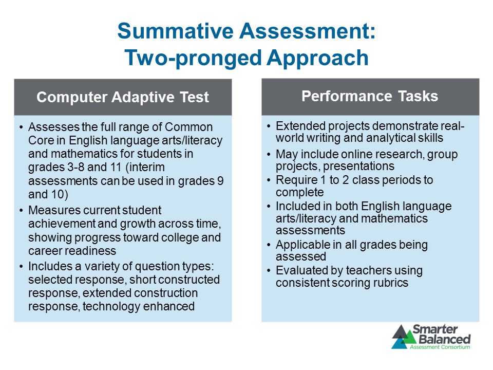 Summative Assessment: Two-pronged Approach