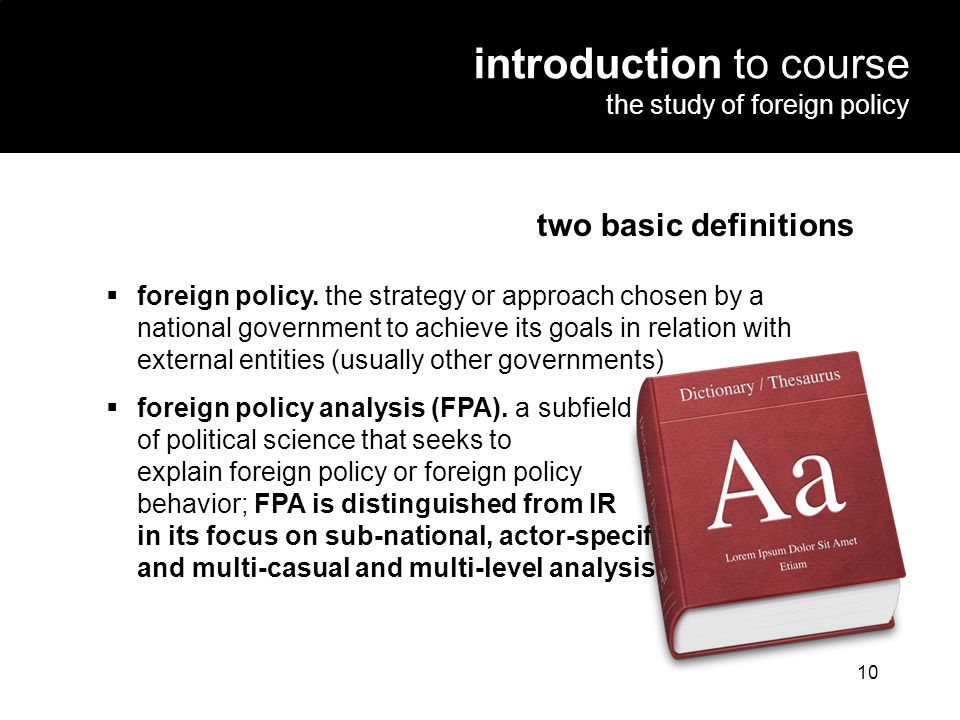 week 2: introduction to foreign policy analysis - ppt download