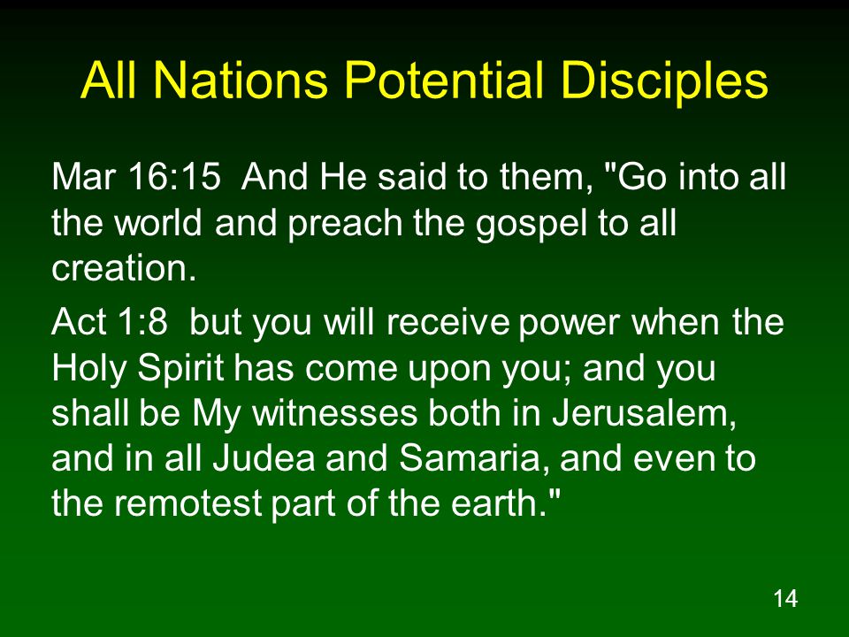 All Nations Potential Disciples