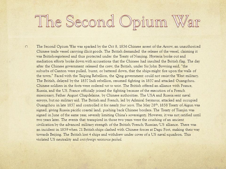How did the Opium Wars affect China’s Foreign Relations? - ppt video ...