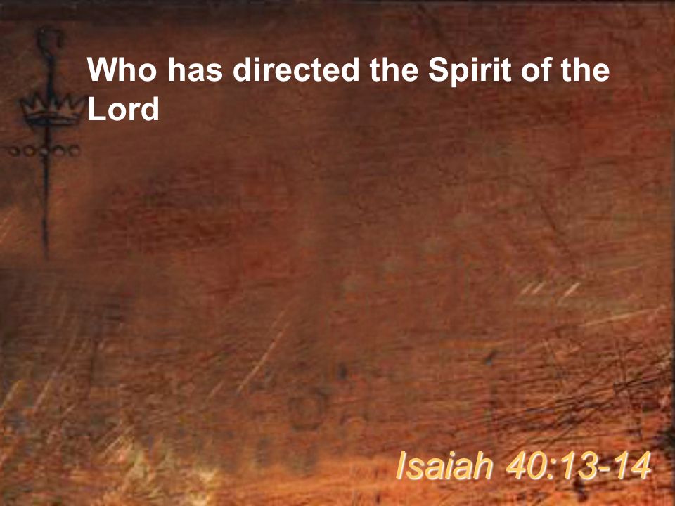 Who has directed the Spirit of the Lord