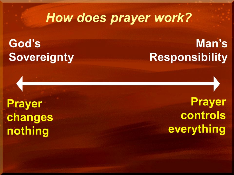 How does prayer work God’s Sovereignty Man’s Responsibility