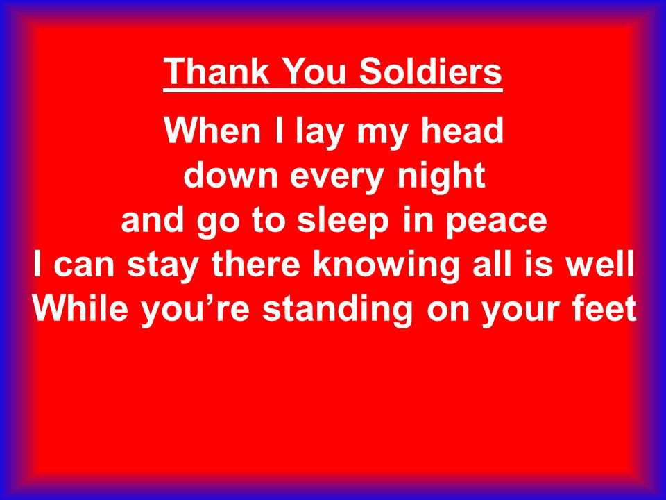 Thank You Soldiers