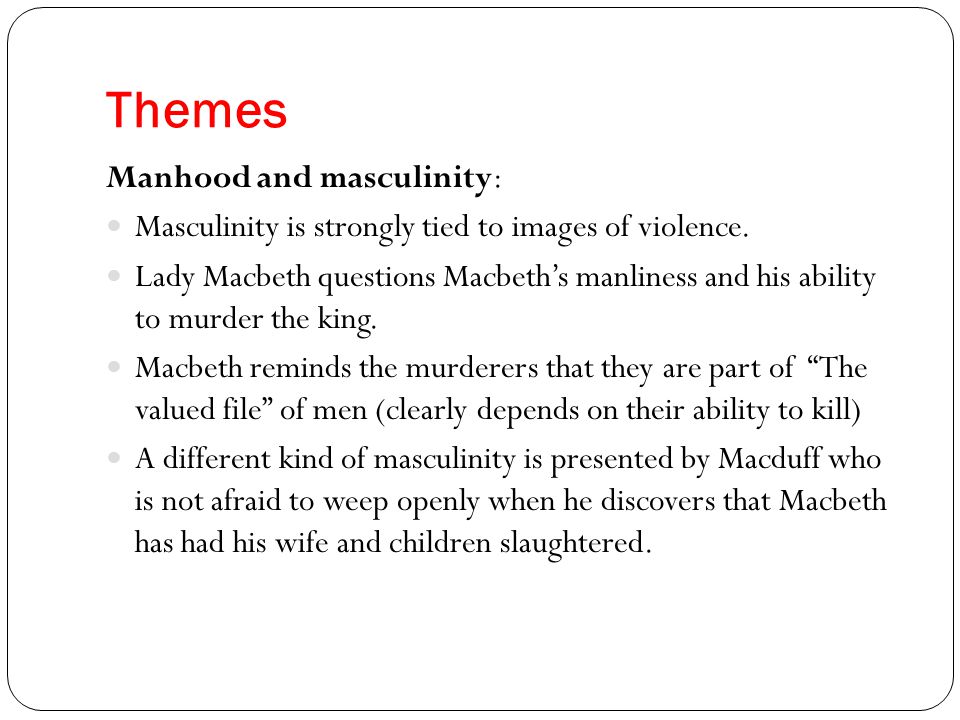 macbeth masculinity and femininity