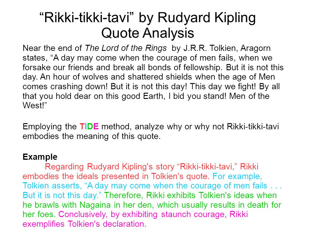 Rikki Tikki Tavi By Rudyard Kipling Ppt Download