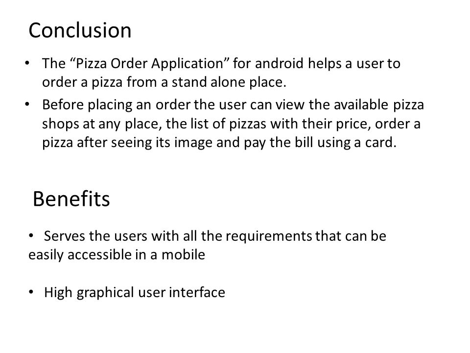 online pizza ordering system project