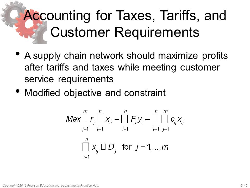 Accounting for Taxes, Tariffs, and Customer Requirements
