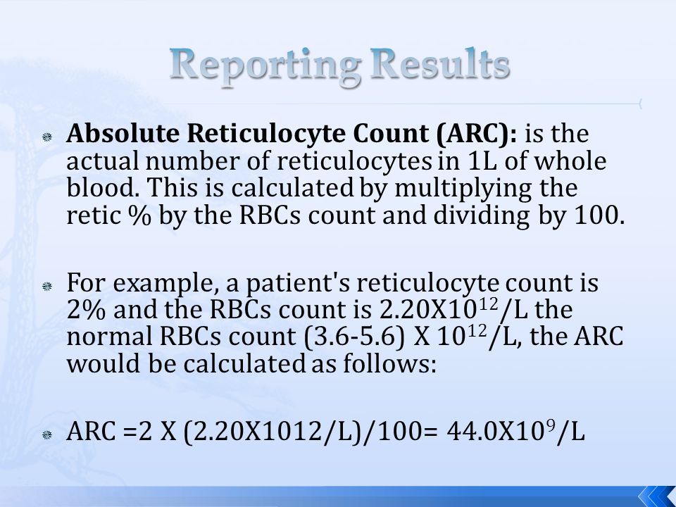 Reticulocyte Count. - ppt video online download