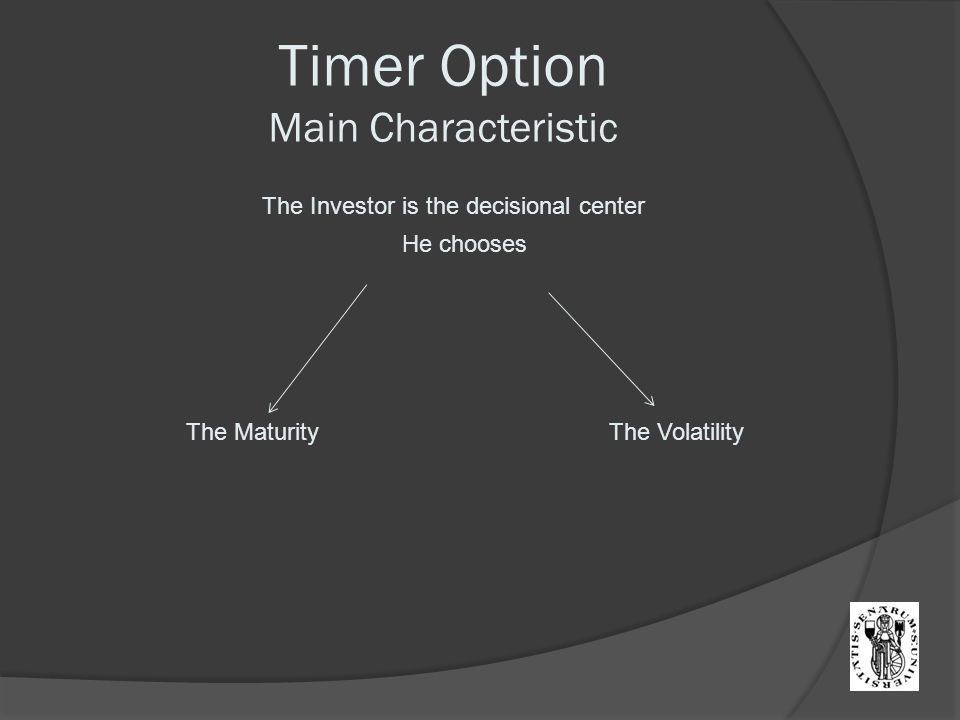 Timer Option Main Characteristic