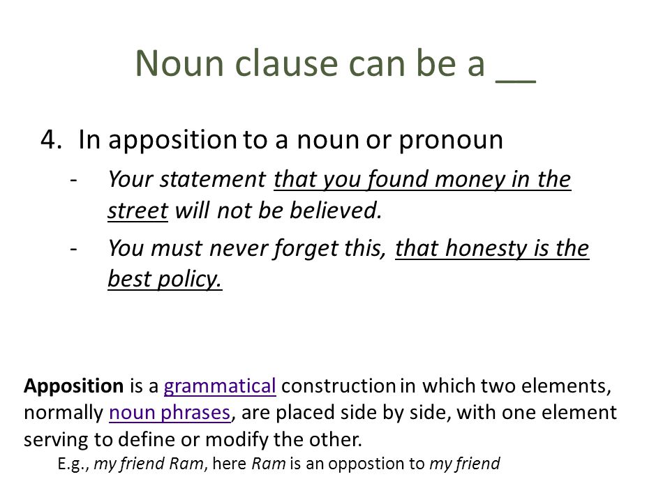explain noun clause