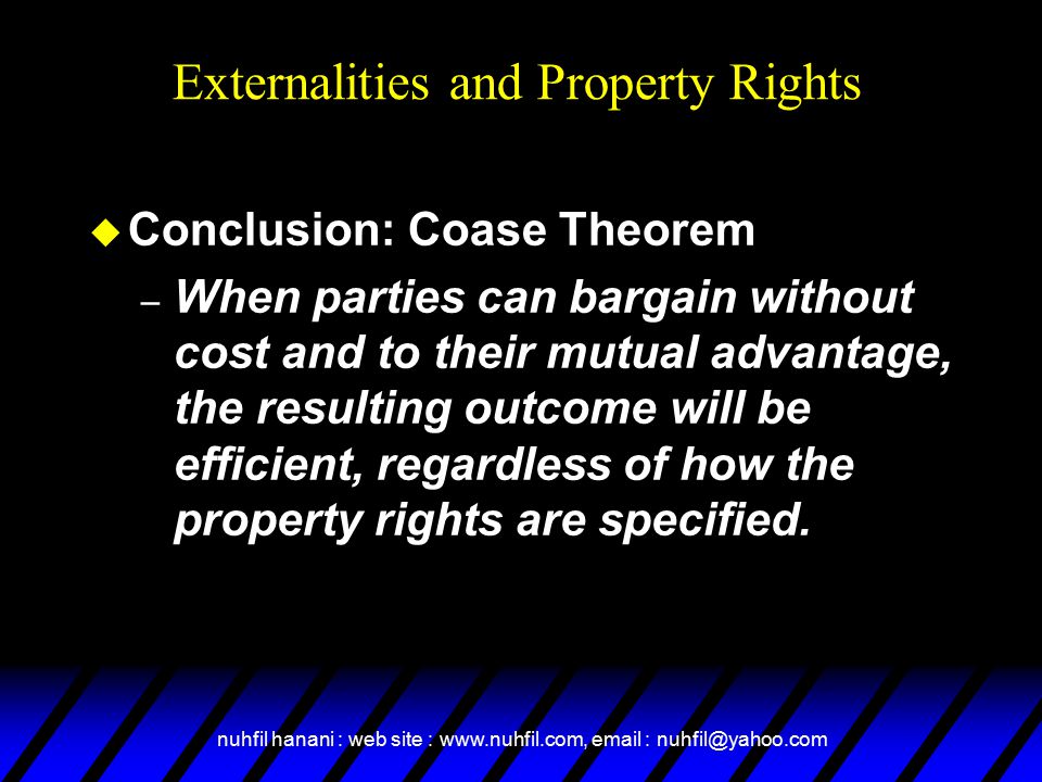 Externalities and Property Rights
