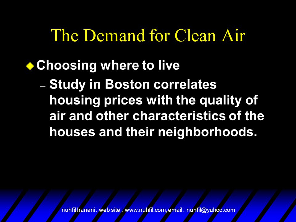 The Demand for Clean Air