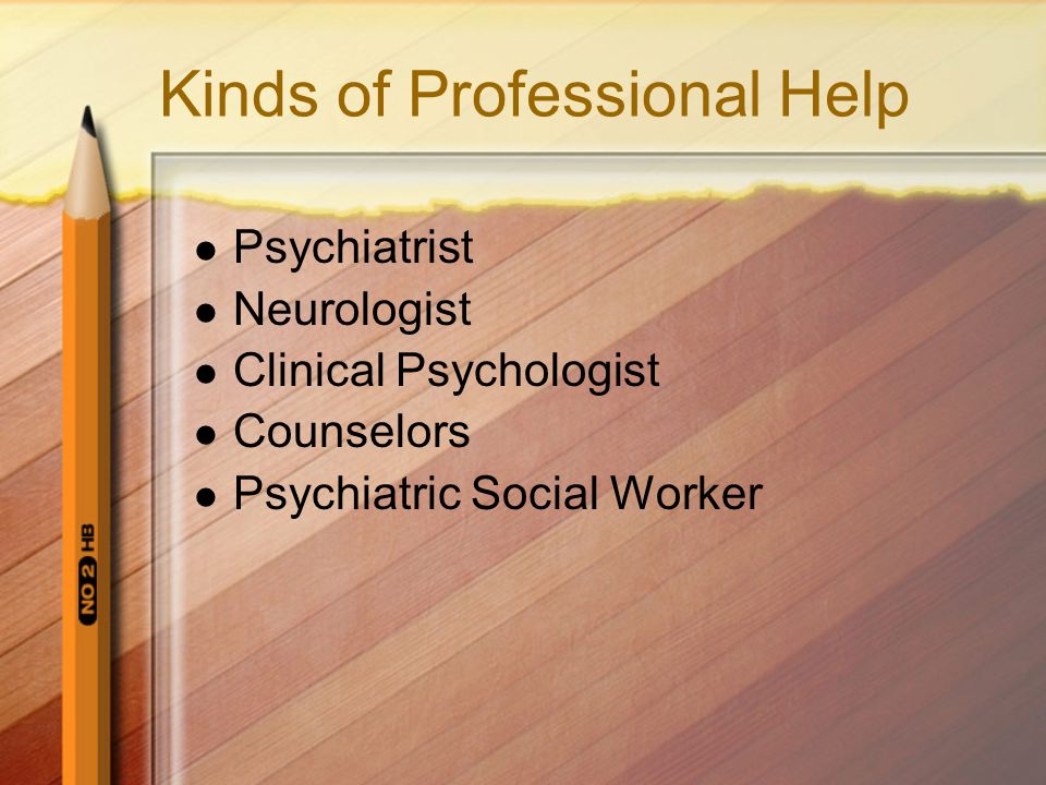 Kinds of Professional Help