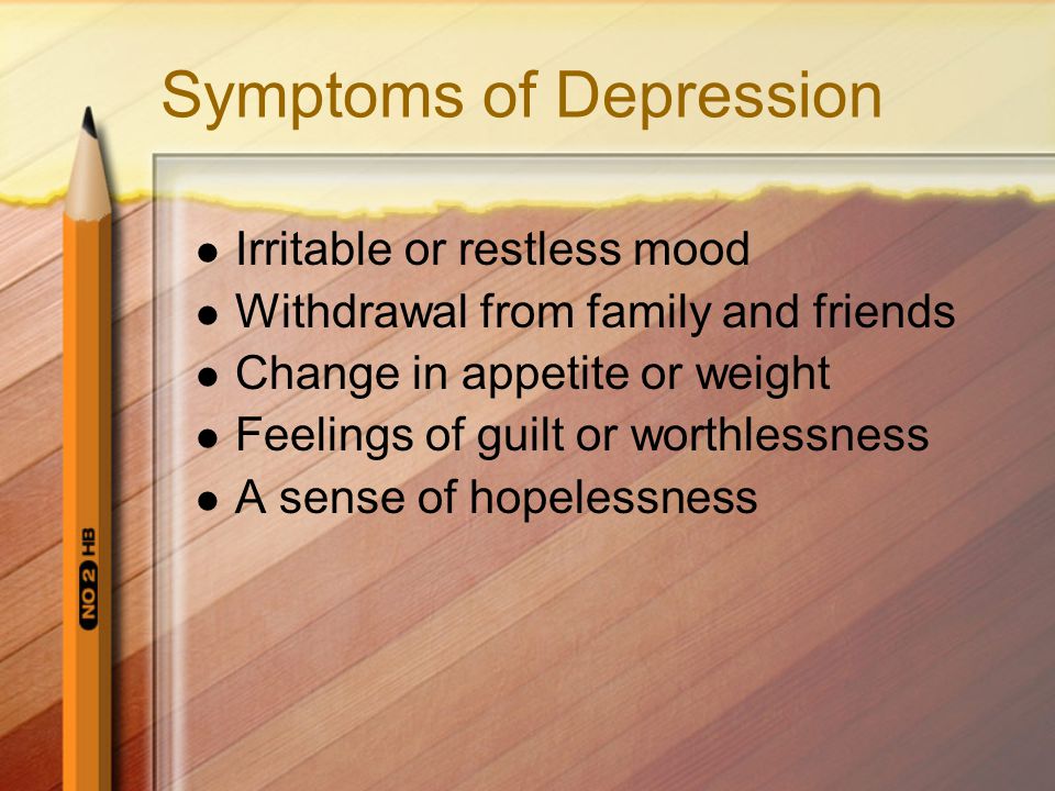 Symptoms of Depression