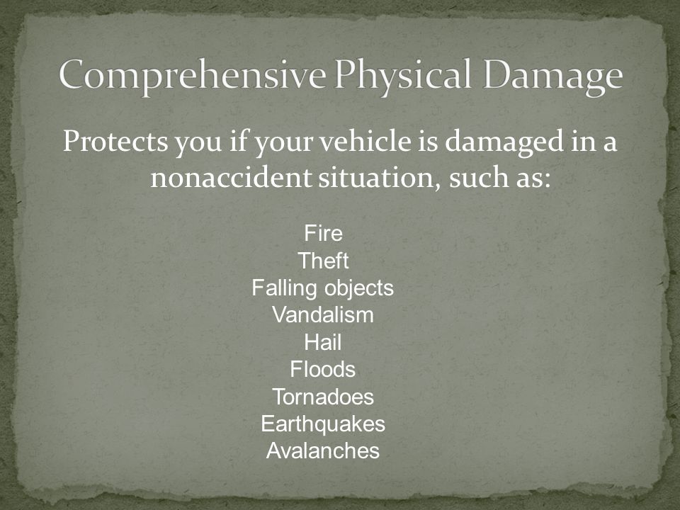 Comprehensive Physical Damage