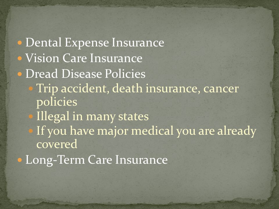Dental Expense Insurance