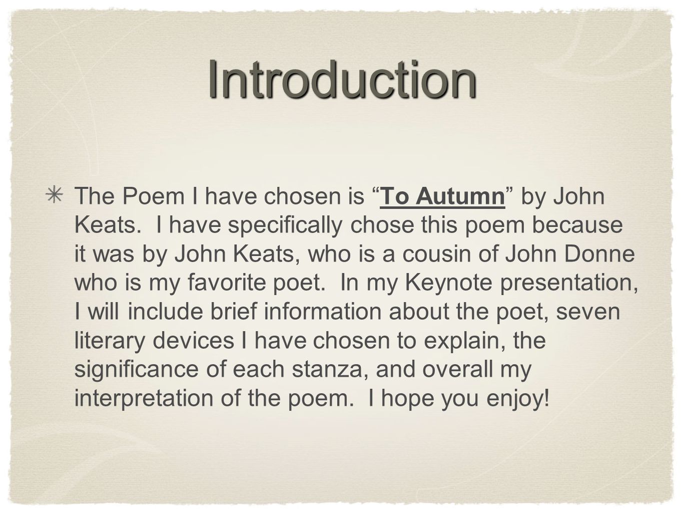 keats ode to autumn summary