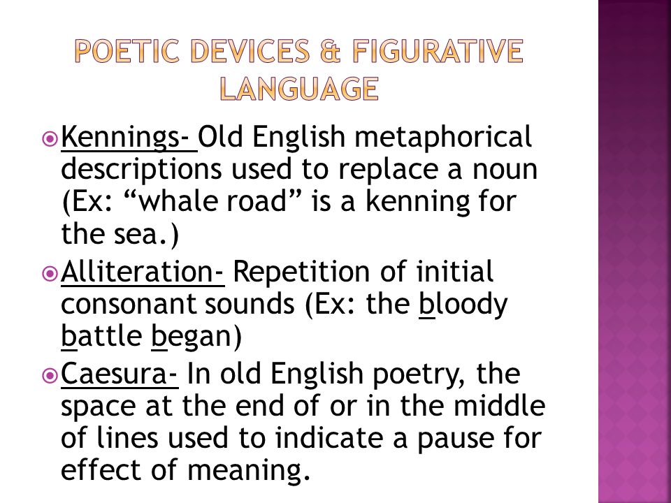 Poetic Devices & Figurative Language