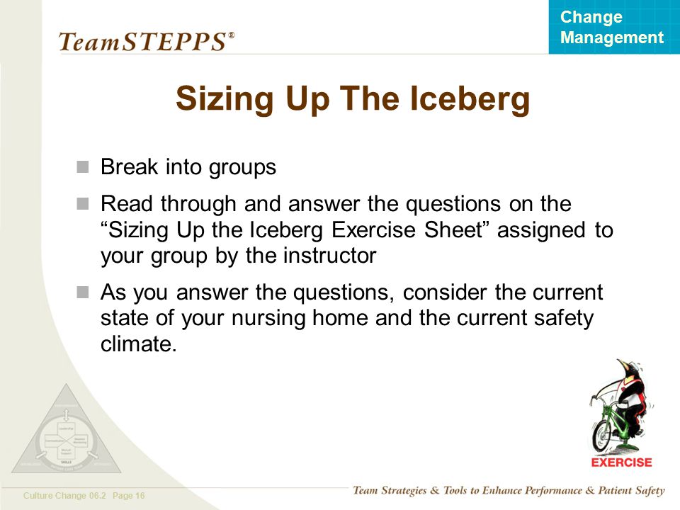 Sizing Up The Iceberg Break into groups