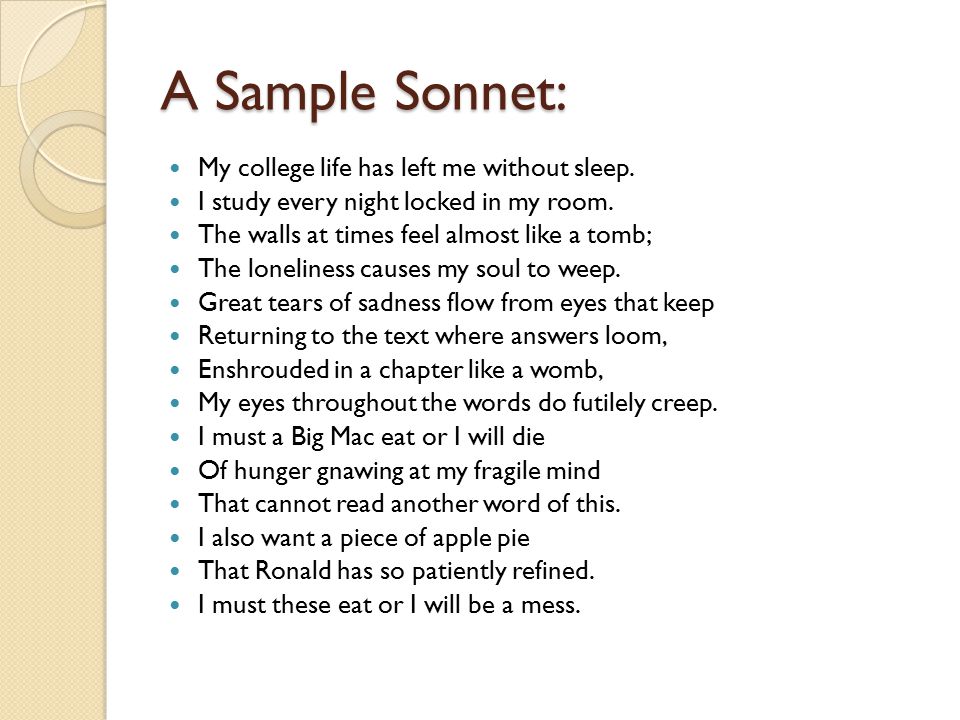sonnet sample