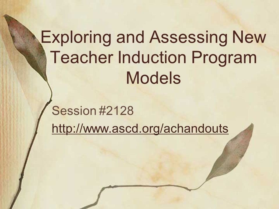 Exploring and Assessing New Teacher Induction Program Models