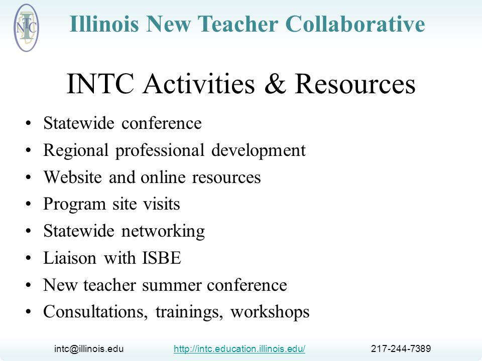 INTC Activities & Resources