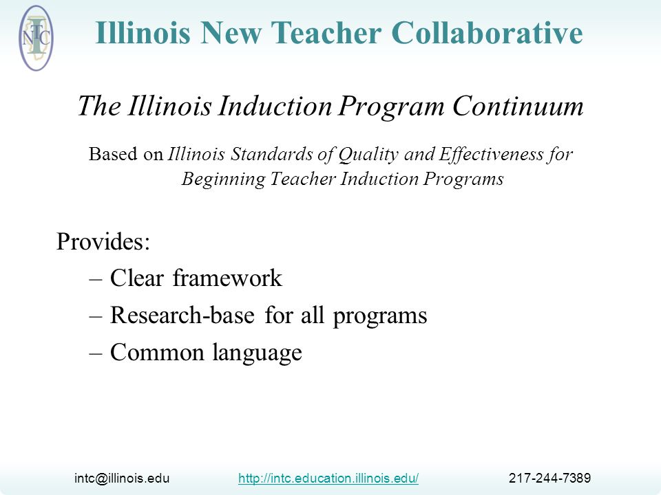 The Illinois Induction Program Continuum