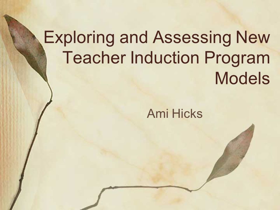 Exploring and Assessing New Teacher Induction Program Models