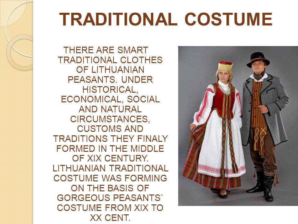 LITHUANIAN TRADITIONAL COSTUME - ppt video online download
