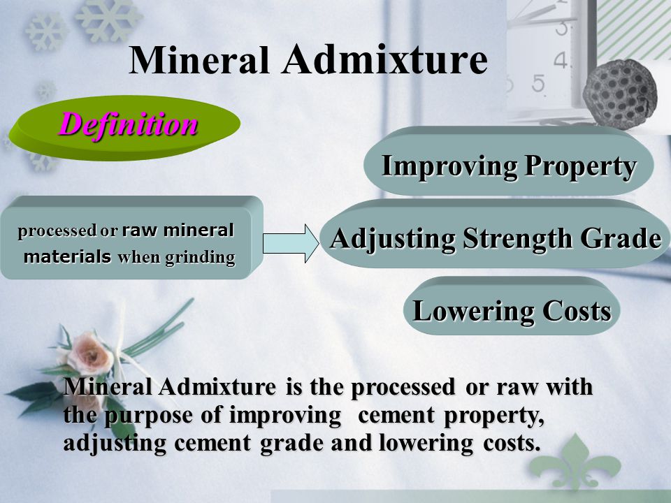 Mineral Admixture Definition Improving Property