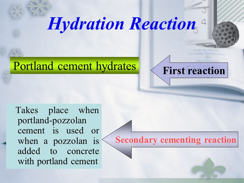 Secondary cementing reaction