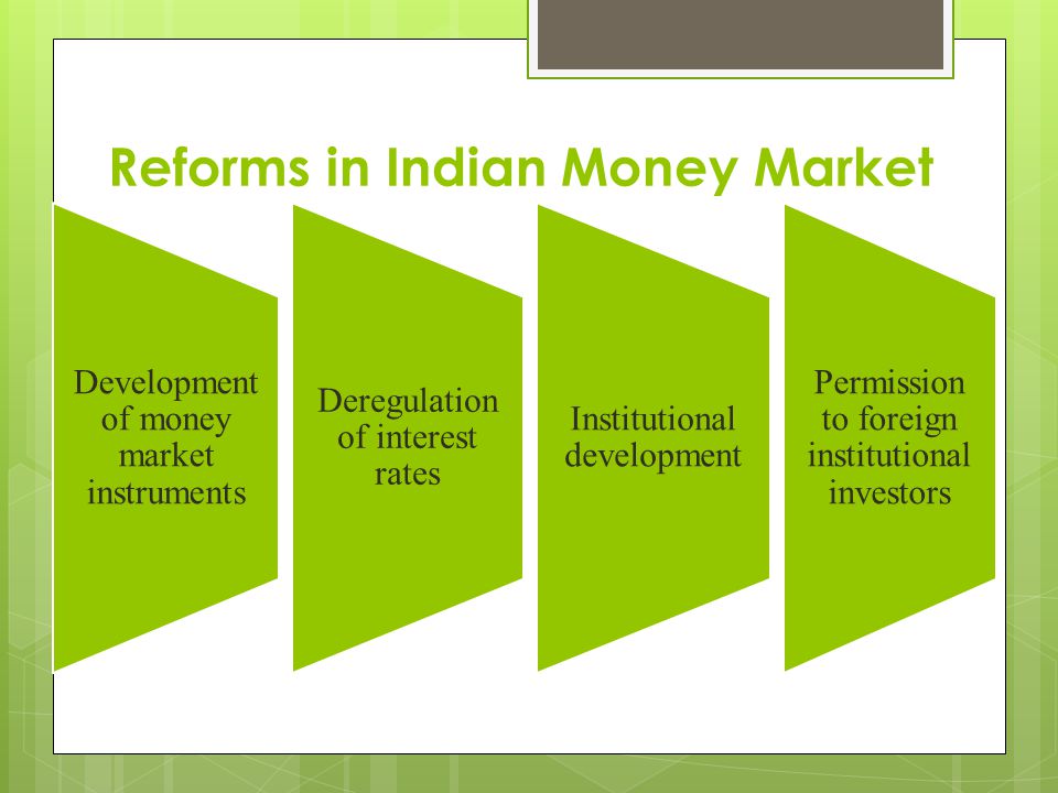 Reforms in Indian Money Market