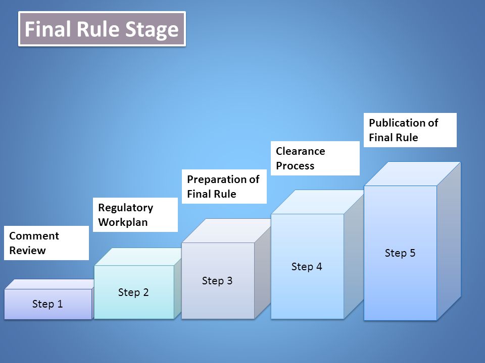 Final Rule Stage Publication of Final Rule Clearance Process
