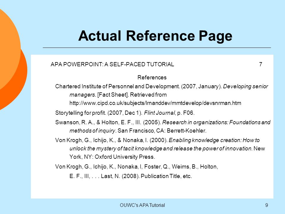apa documentation 6th ed a self paced tutorial ppt video how to cite a powerpoint in apa