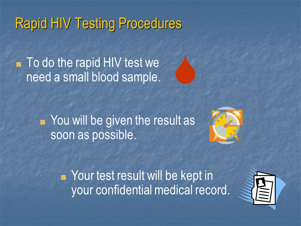Rapid HIV Testing Procedures