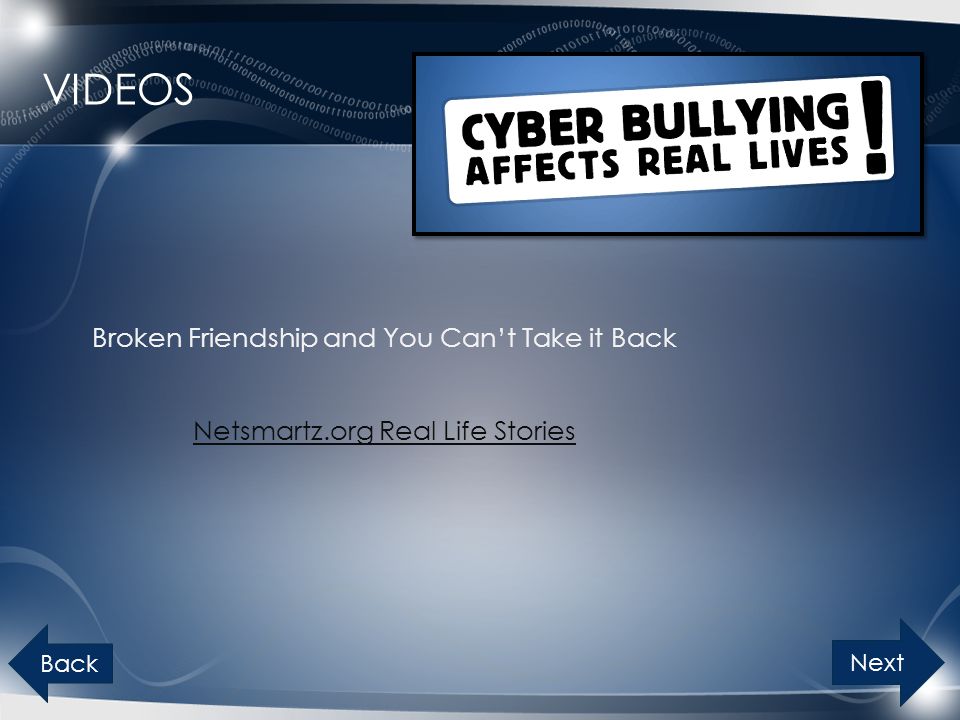 Videos Broken Friendship and You Can’t Take it Back Netsmartz.org Real Life Stories Back Next